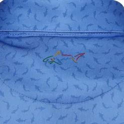 New Men's Mini Shark Print Golf Polo Shirt Men's Polo Shirts|Season Ready Collection