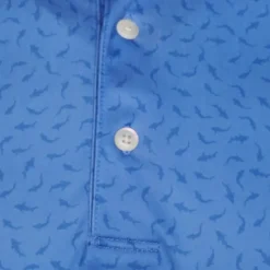 Clearance Men's Mini Shark Print Golf Polo Shirt Men's Polo Shirts|Season Ready Collection