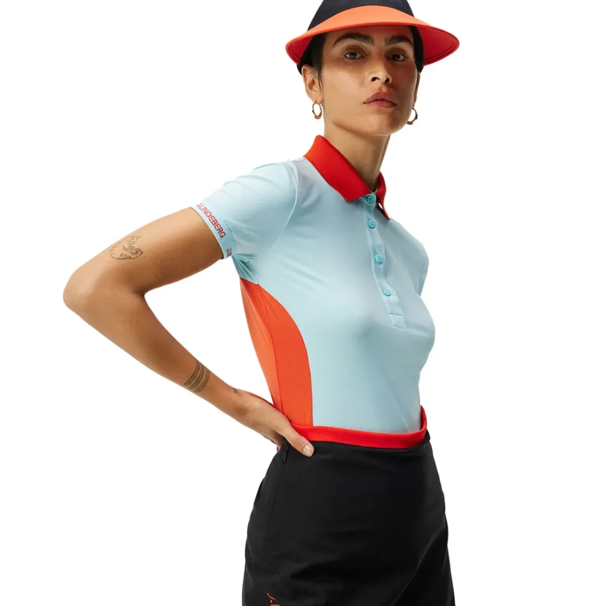 Best J.Lindeberg Ladies Makena Golf Polo Shirt Ladies Polo Shirts