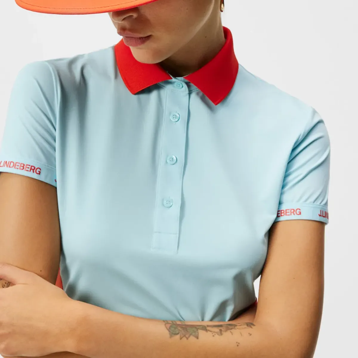 Best J.Lindeberg Ladies Makena Golf Polo Shirt Ladies Polo Shirts