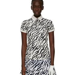 New J.Lindeberg Ladies Tour Tech Print Golf Polo Shirt Ladies Polo Shirts