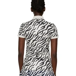 New J.Lindeberg Ladies Tour Tech Print Golf Polo Shirt Ladies Polo Shirts