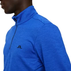 Clearance J.Lindeberg Men's Destry Melange Quarter Zip Golf Mid Layer Men's Sweaters|Men's Midlayers