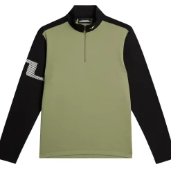 Best J.Lindeberg Men's Heath Strike Quarter Zip Mid layer Men's Sweaters|Men's Midlayers