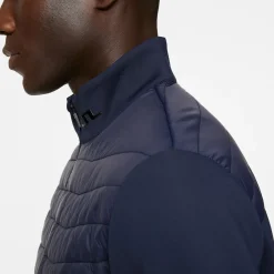 J.Lindeberg Men's Holden Quilted Hybrid Golf Jacket Men's Sweaters|Men's Jackets