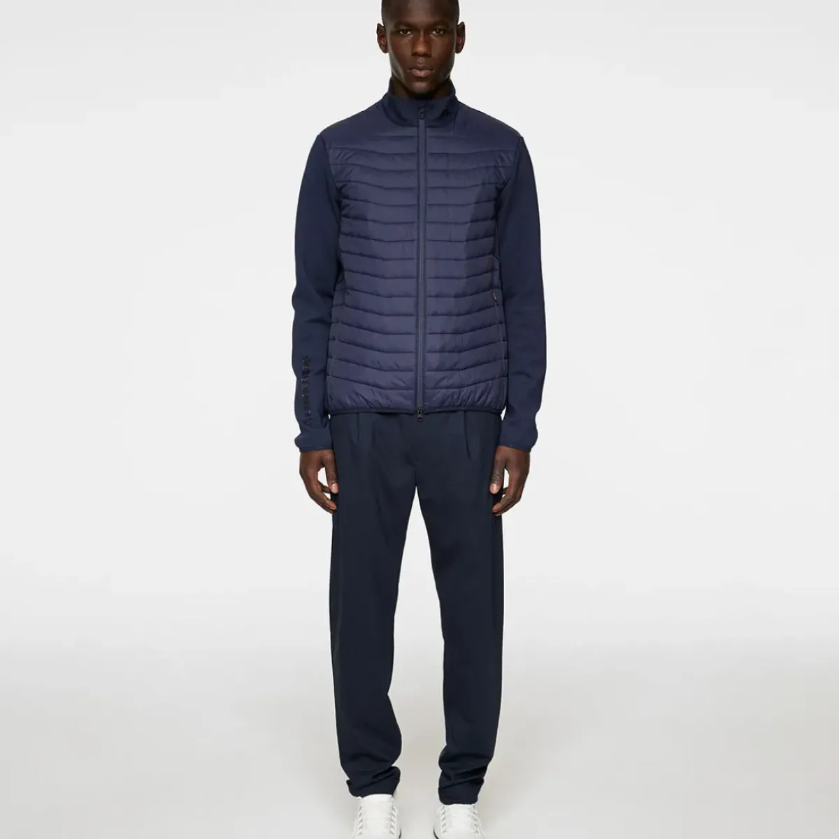 J.Lindeberg Men's Holden Quilted Hybrid Golf Jacket Men's Sweaters|Men's Jackets