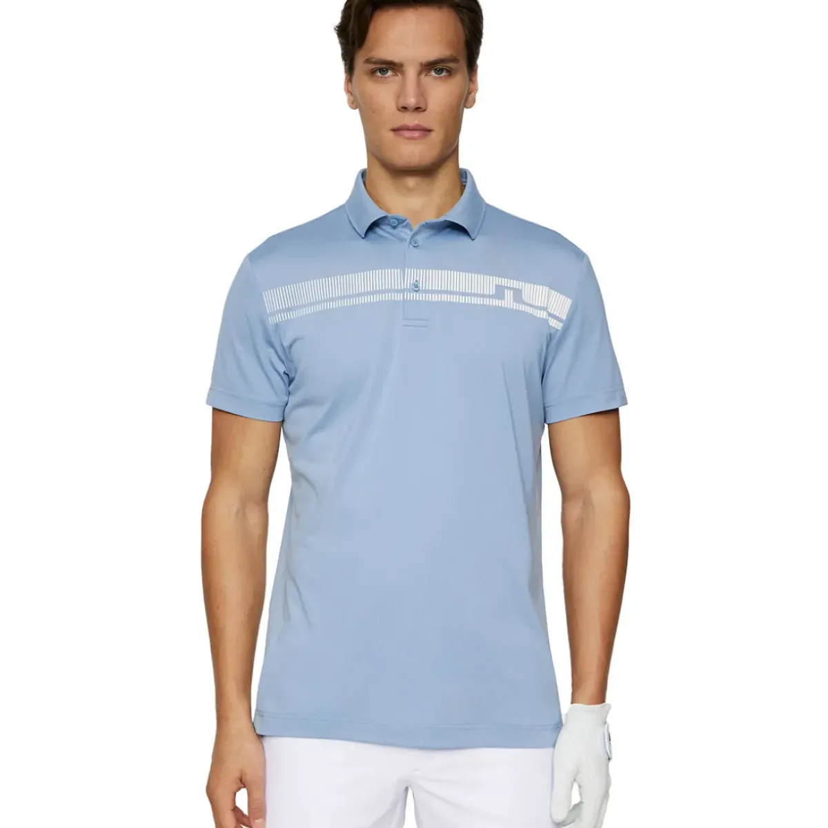 J.Lindeberg Men's Klas Chest Stripe Golf Polo Shirt Men's Polo Shirts