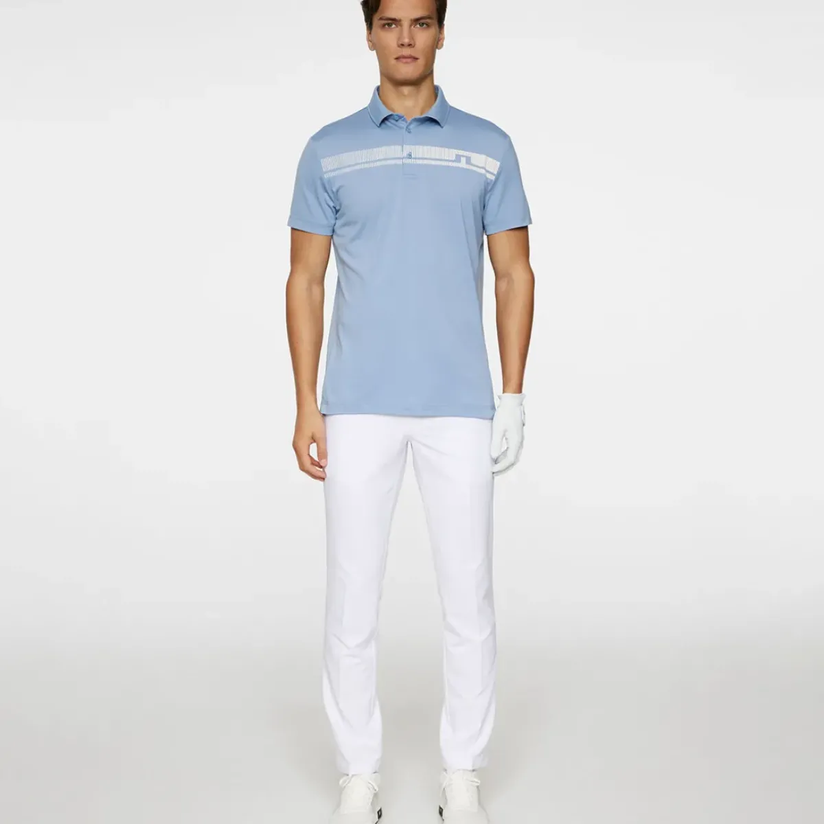 J.Lindeberg Men's Klas Chest Stripe Golf Polo Shirt Men's Polo Shirts