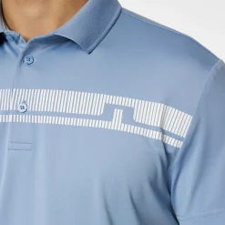 Clearance J.Lindeberg Men's Klas Chest Stripe Golf Polo Shirt Men's Polo Shirts