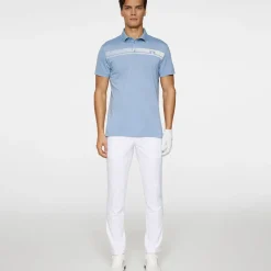 Clearance J.Lindeberg Men's Klas Chest Stripe Golf Polo Shirt Men's Polo Shirts