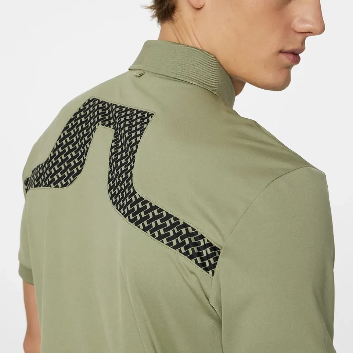 Online J.Lindeberg Men's KV Rear Logo Print Golf Polo Shirt Men's Polo Shirts