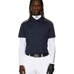 Discount J.Lindeberg Men's Lionel Shoulder Golf Polo Shirt Men's Polo Shirts