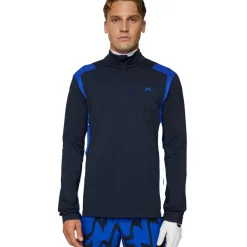 Clearance J.Lindeberg Men's Lukas Quarter Zip Golf Mid Layer Men's Sweaters|Men's Midlayers