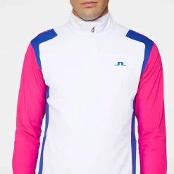 Clearance J.Lindeberg Men's Lukas Quarter Zip Golf Mid Layer Men's Sweaters|Men's Midlayers