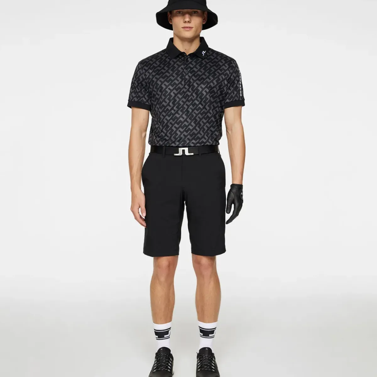 Discount J.Lindeberg Men's Tour Tech Print Golf Polo Shirt Men's Polo Shirts