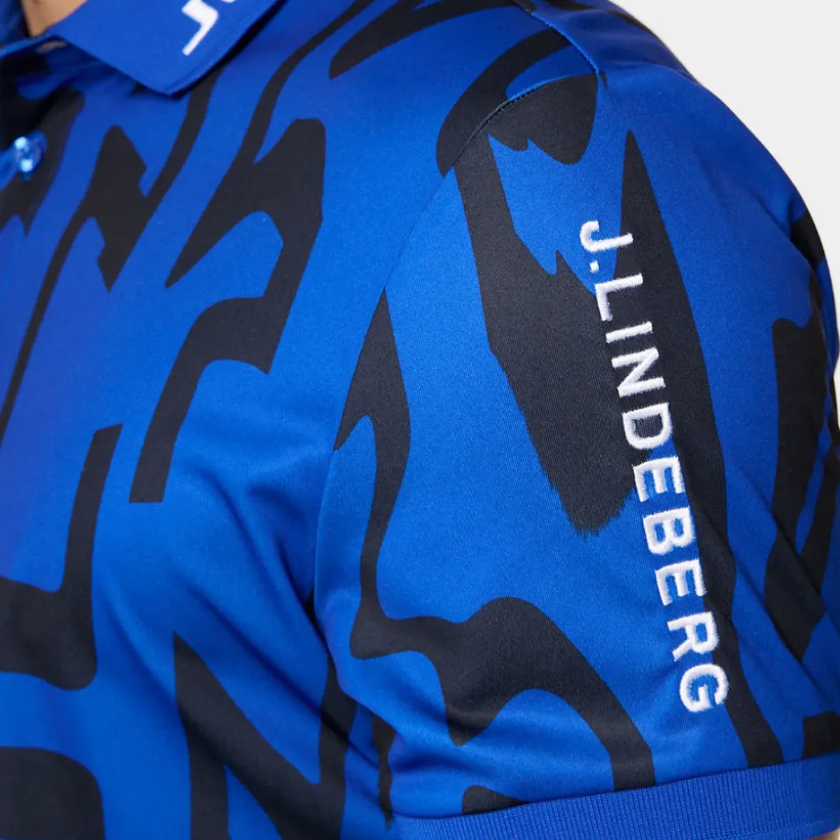 Discount J.Lindeberg Men's Tour Tech Print Golf Polo Shirt Men's Polo Shirts