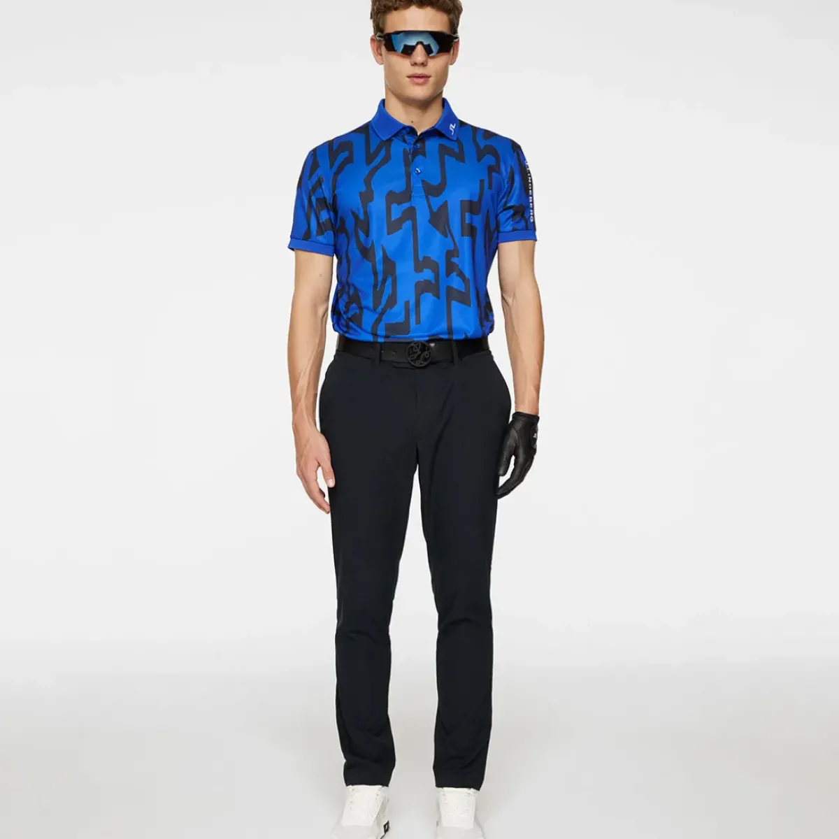 Discount J.Lindeberg Men's Tour Tech Print Golf Polo Shirt Men's Polo Shirts