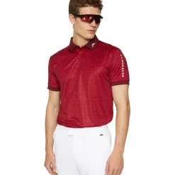 Discount J.Lindeberg Men's Tour Tech Print Golf Polo Shirt Men's Polo Shirts