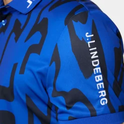Hot J.Lindeberg Men's Tour Tech Print Golf Polo Shirt Men's Polo Shirts