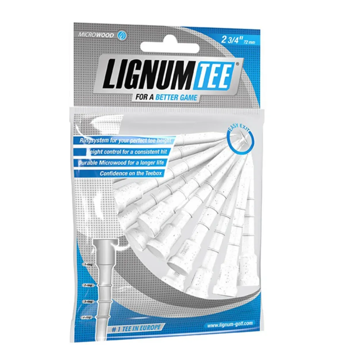 Hot Composite 72mm Wooden Golf Tees - 12 Pack Golf Tees