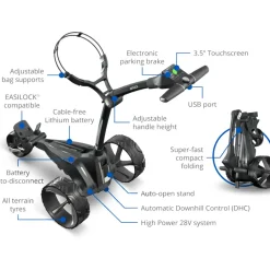 Outlet M-TECH GPS Ultra Lithium Electric Golf Trolley Gps Electric Trolleys|Electric Trolleys