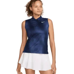 Sale Nike Ladies Dri-FIT Victory Print Sleeveless Golf Polo Shirt Ladies Polo Shirts