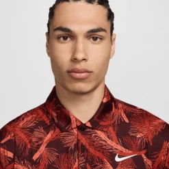 Hot Nike Men's Tour Pine Print Golf Polo Shirt Men's Polo Shirts