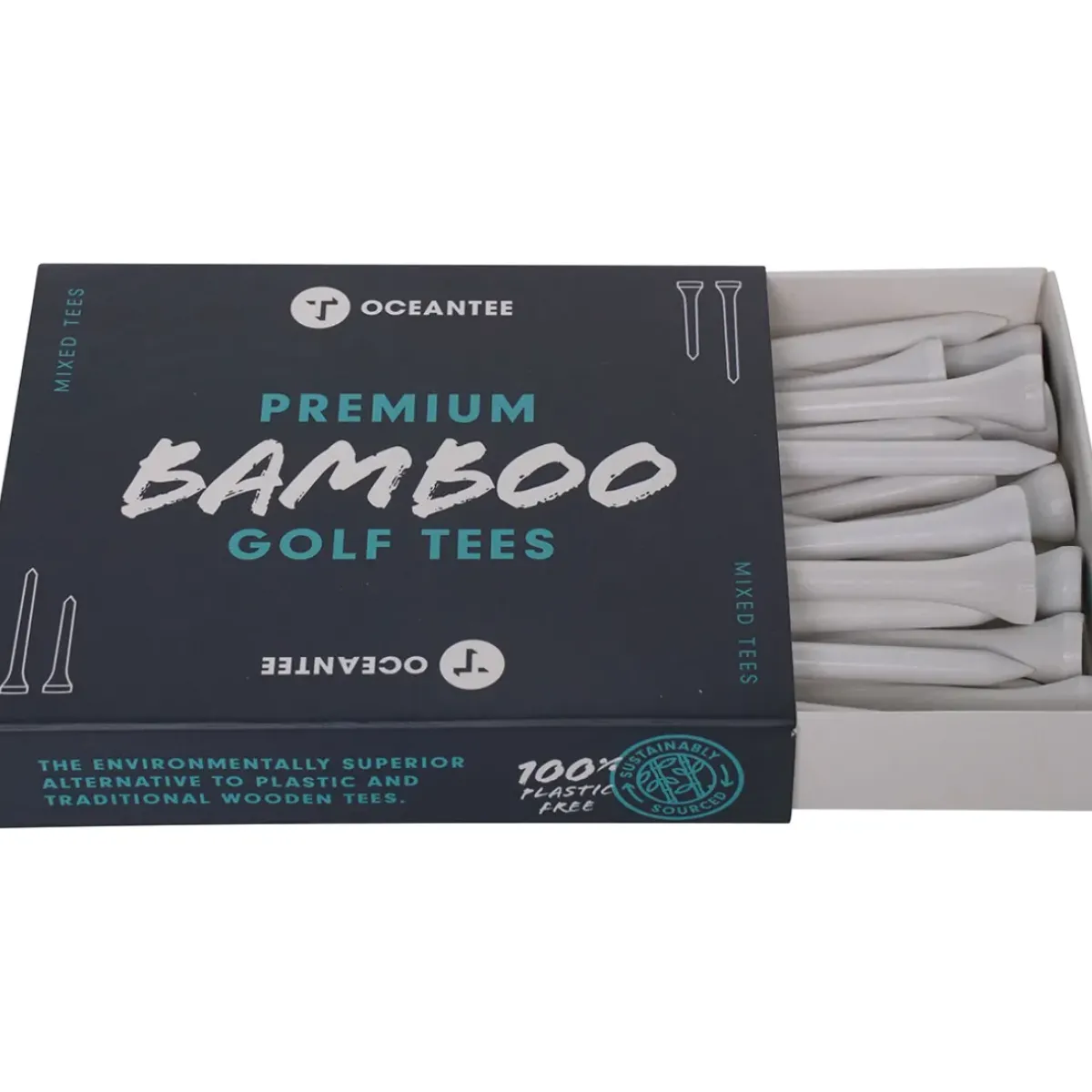 New OCEANTEE Mixed Bamboo Golf Tees - 30 Pack Golf Tees