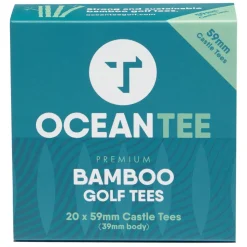 Clearance OCEANTEE 59mm Bamboo Castle Golf Tees - 20 Pack Golf Tees