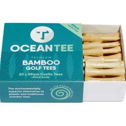 Clearance OCEANTEE 59mm Bamboo Castle Golf Tees - 20 Pack Golf Tees
