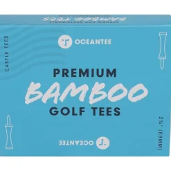 New OCEANTEE 69mm Bamboo Castle Golf Tees - 15 Pack Golf Tees