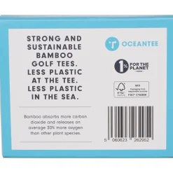 New OCEANTEE 69mm Bamboo Castle Golf Tees - 15 Pack Golf Tees