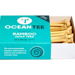 New OCEANTEE 54mm Bamboo Golf Tees - 40 Pack Golf Tees