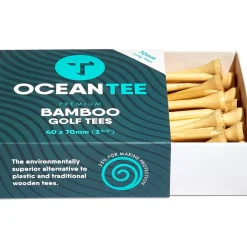 New OCEANTEE 70mm Bamboo Golf Tees - 40 Pack Golf Tees