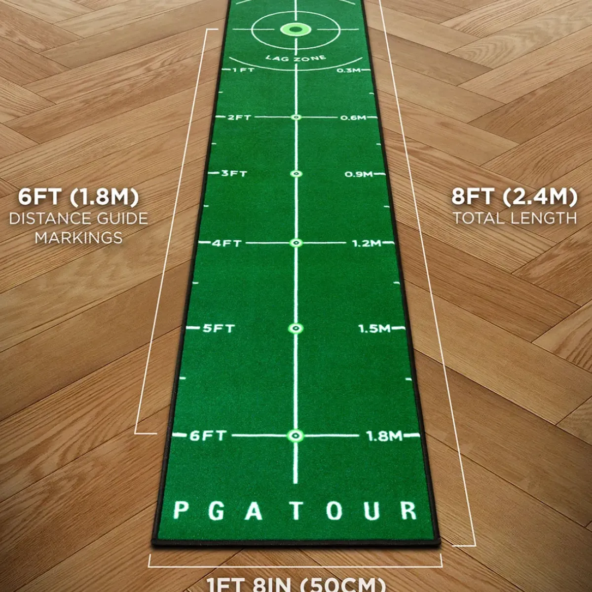 Discount 8FT Deluxe Golf Putting Mat Golf Mats & Nets