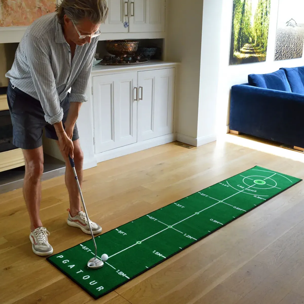 Discount 8FT Deluxe Golf Putting Mat Golf Mats & Nets