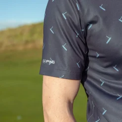 Discount Men's Gold Putter Print Golf Polo Shirt Men's Polo Shirts