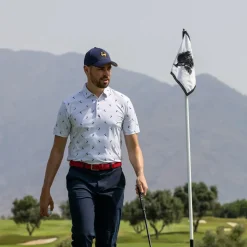 Discount Men's Gold Putter Print Golf Polo Shirt Men's Polo Shirts