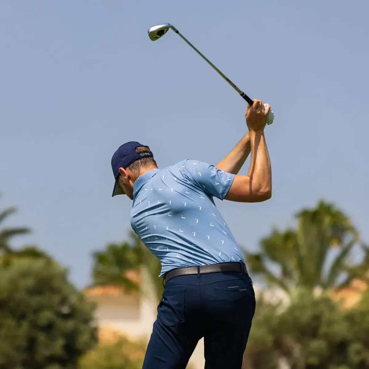 Clearance Men's Gold Putter Print Golf Polo Shirt Men's Polo Shirts