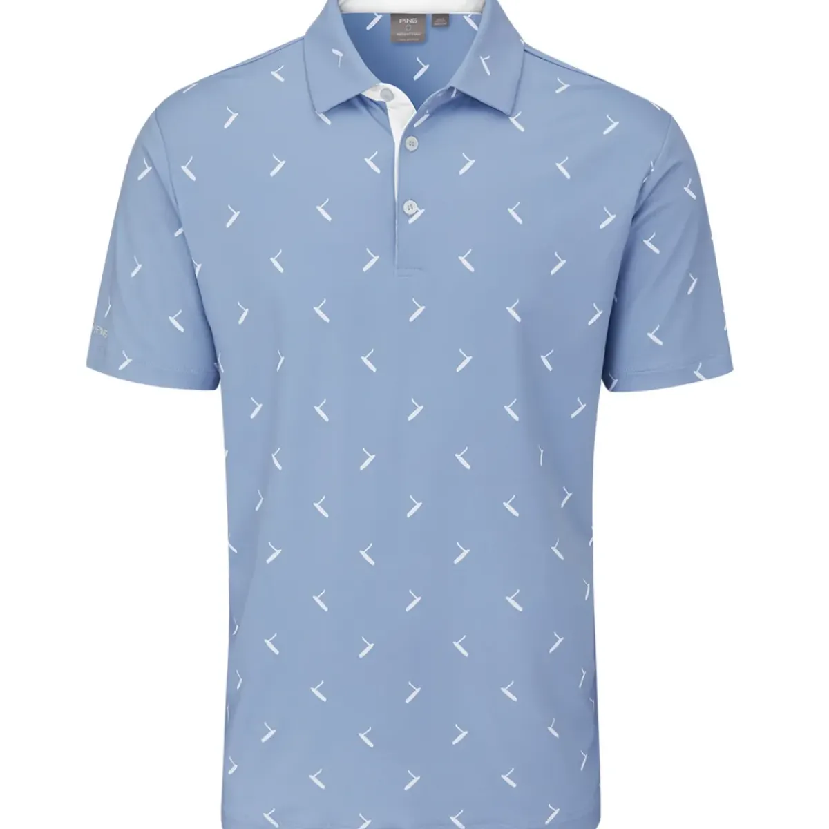 Clearance Men's Gold Putter Print Golf Polo Shirt Men's Polo Shirts