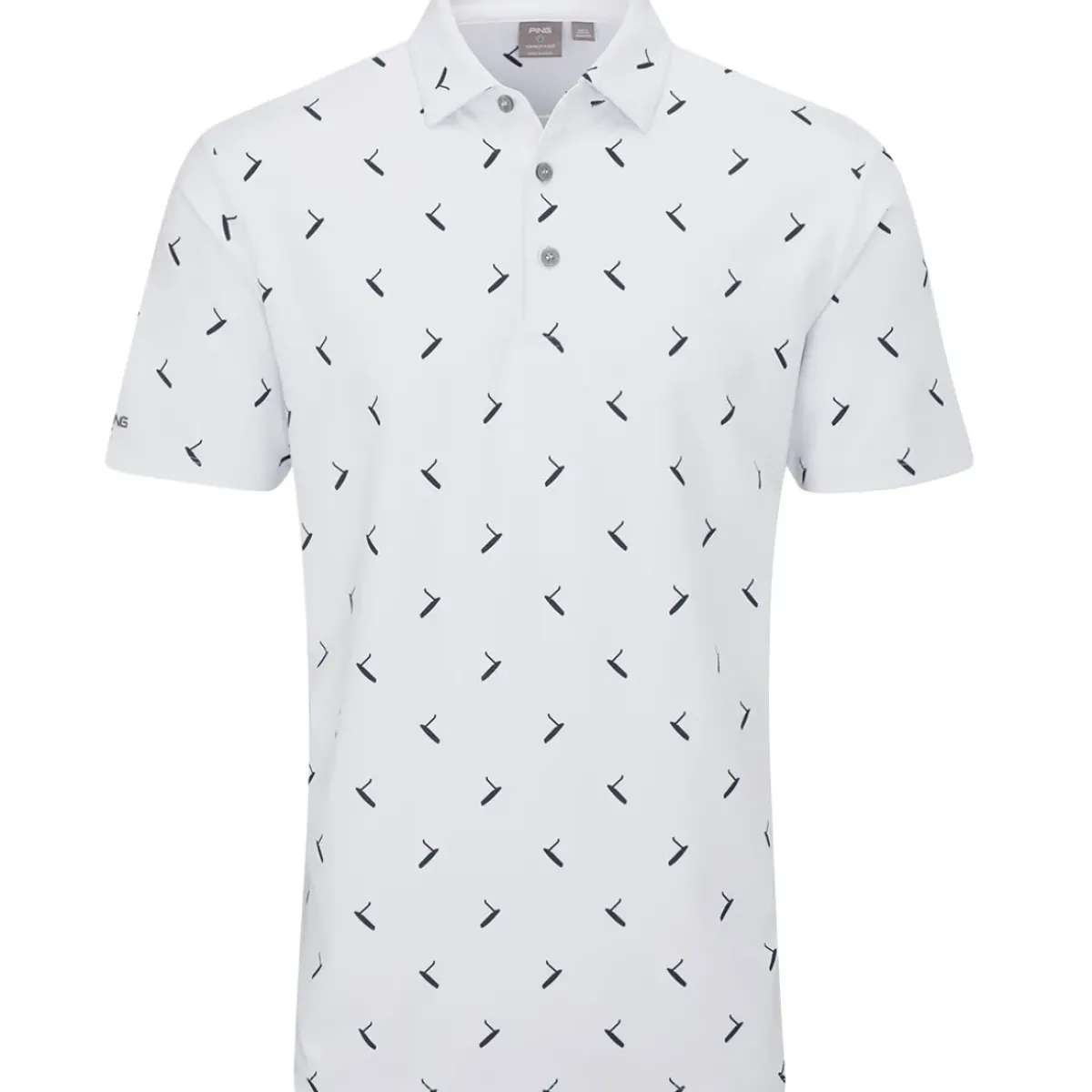 Outlet Men's Gold Putter Print Golf Polo Shirt Men's Polo Shirts