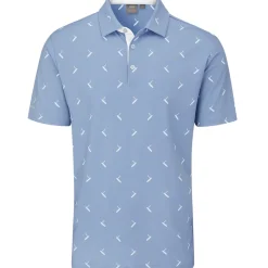 Sale Men's Gold Putter Print Golf Polo Shirt Men's Polo Shirts