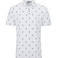 Sale Men's Gold Putter Print Golf Polo Shirt Men's Polo Shirts