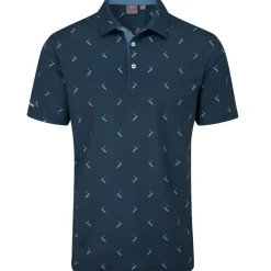Sale Men's Gold Putter Print Golf Polo Shirt Men's Polo Shirts