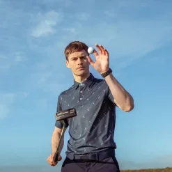 Sale Men's Gold Putter Print Golf Polo Shirt Men's Polo Shirts