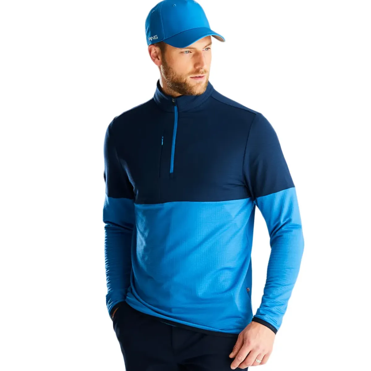 Clearance Men's Nexus Golf Half Zip Golf Midlayer Men's Sweaters|Men's Midlayers