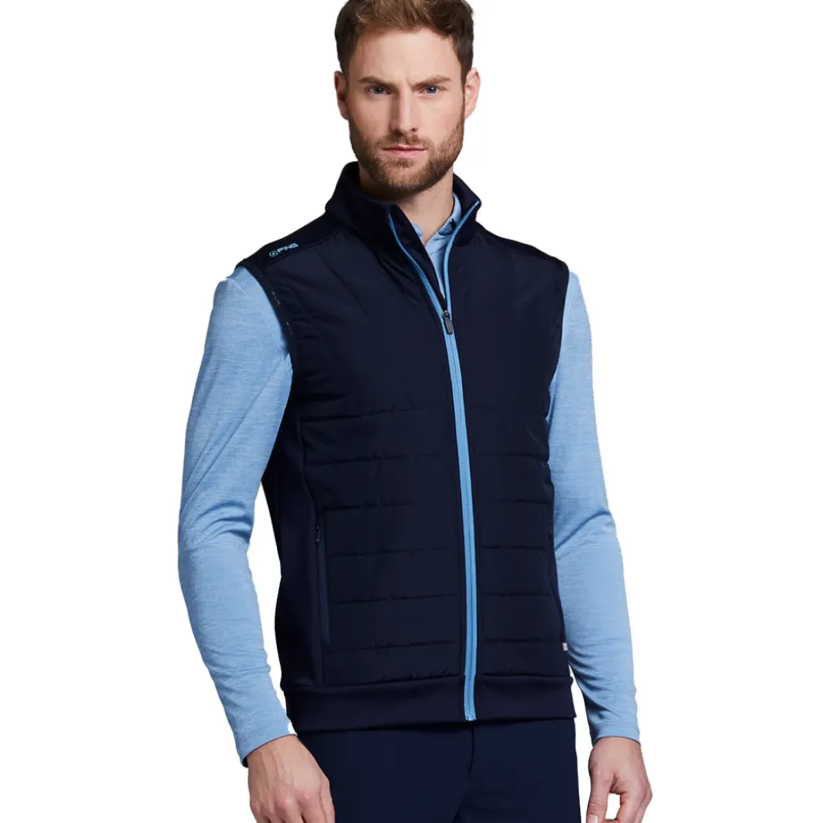 New Men's Vernon Quilted Hybrid Golf Gilet Men's Sweaters|Men's Gilets
