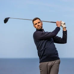 Outlet Men's Whister Half Zip Golf Mid Layer Men's Sweaters|Men's Midlayers