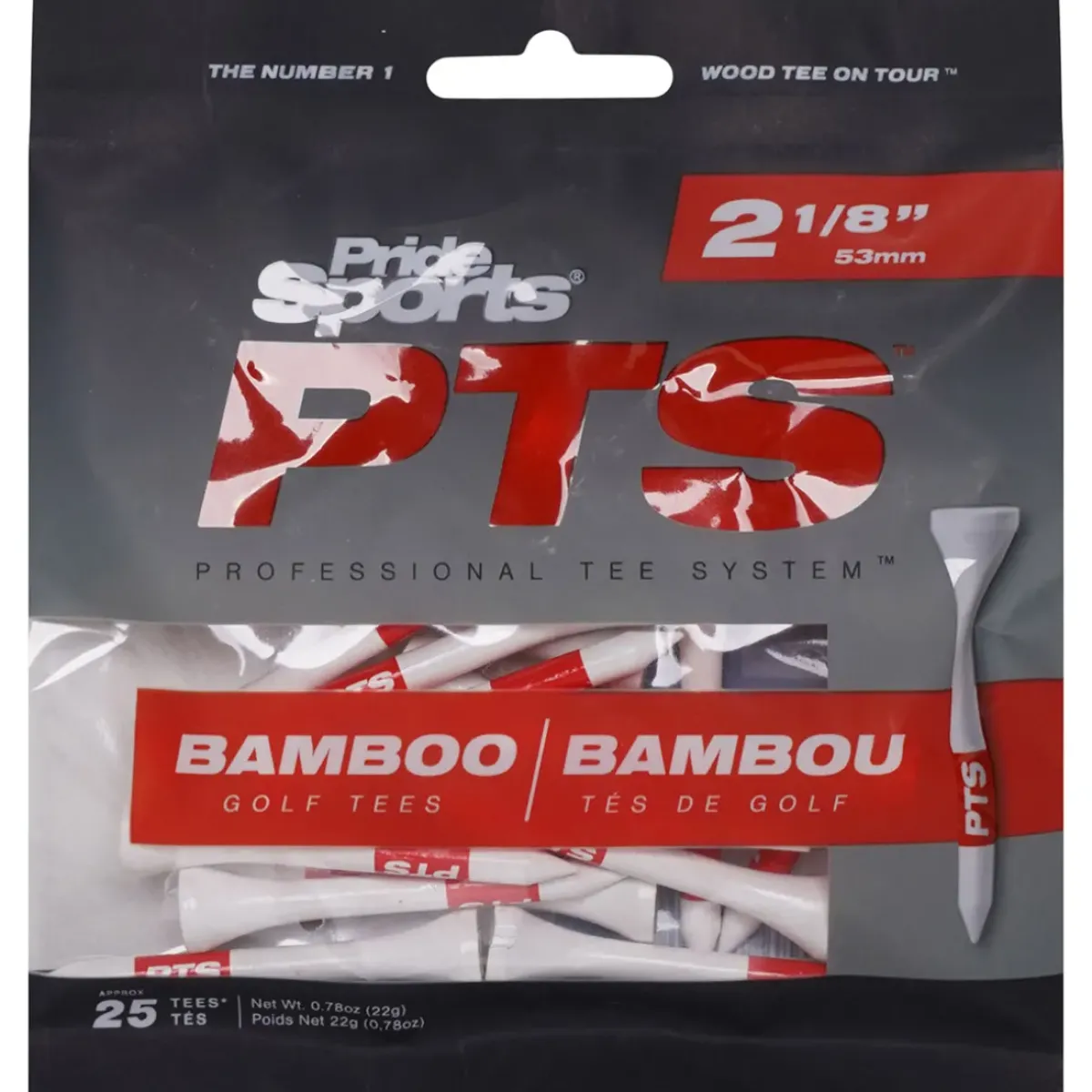 Online Sports PTS Bamboo Small Golf Tees Pack Golf Tees