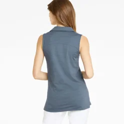 Online PUMA Ladies CLOUDSPUN Coast Sleeveless Stretch Golf Polo Shirt Ladies Polo Shirts